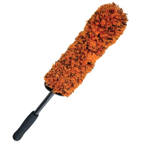 OJ Microfiber Rim Wheel Brush with Soft Grip Handle, 18", Orange (6 pcs/pk, 24 pcs/cs)